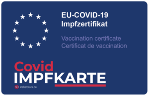 Covid Impfkarte mit QR CODE von Kreherdruck